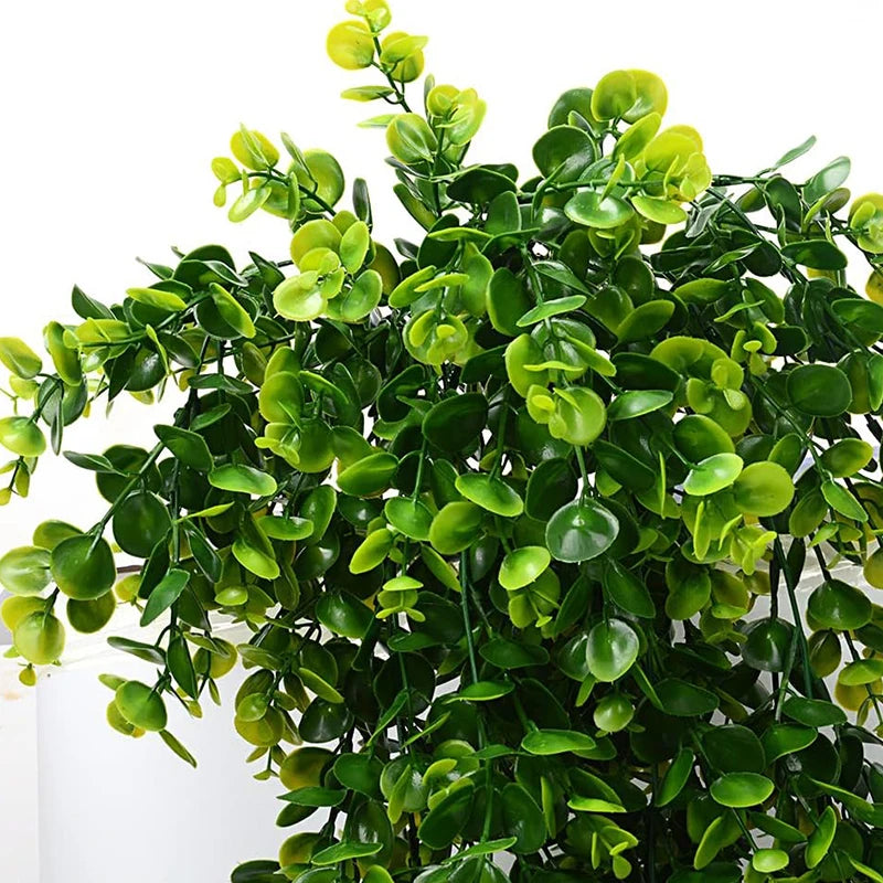 Plantes artificielles suspendues, faux feuillage d’eucalyptus, feuilles de vigne, plantes en plastique extérieures résistantes aux UV pour la décoration de mariage à la maison