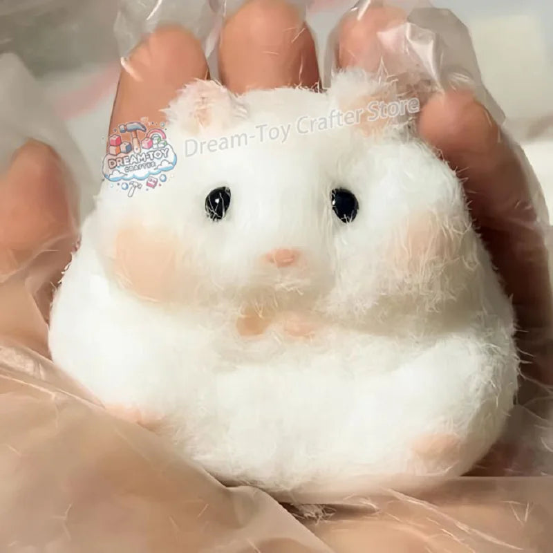 Jouet Squeeze Hamster en peluche mignon et pelucheux fait main, table squishy, anti-stress, fidget, soulagement du stress, décompression
