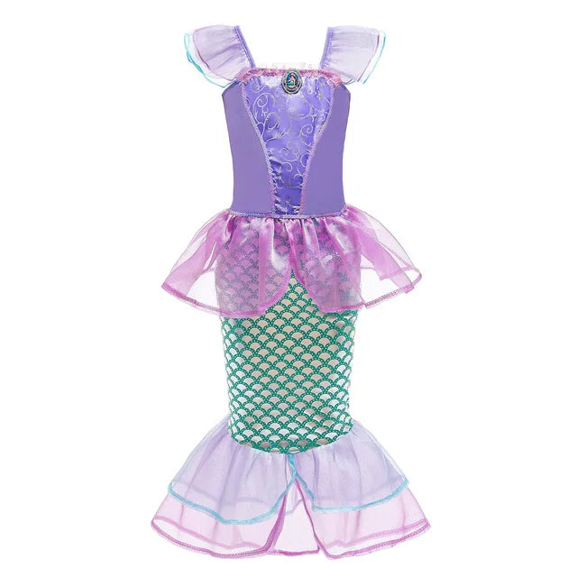 2026 Enfants Princesse Costume Filles Elsa Anna Robe Carnaval Cosplay Blanche Neige Aurora Moana Raiponce Sirène Belle Fête Tenues