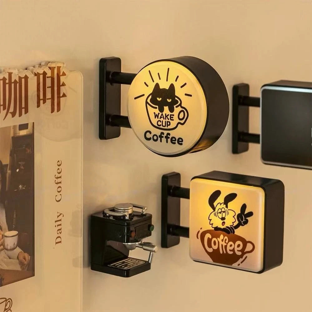 Mini lightbox réfrigérateur aimant café japonais tourisme créatif souvenir magnétique lumineux boîte de lumière décoration maison cadeau