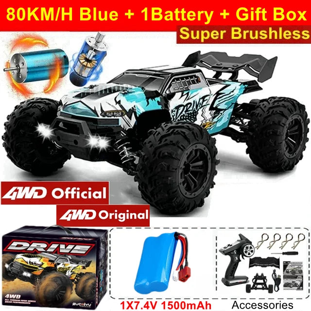4X4 Éléctrique télécommandé Haute performance - Grande vitesse - Solide aux gros choc - Jouet