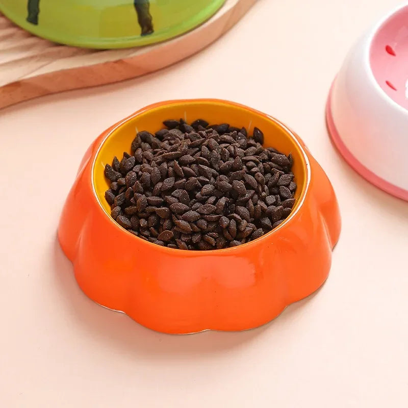 COLLECTION ETE 4 designs mignons, bol en céramique pour animaux, bol à melon d’eau, forme fraise, bol pour chat, petit chien, bol coloré pour fournisseurs d’eau, bol pour chat