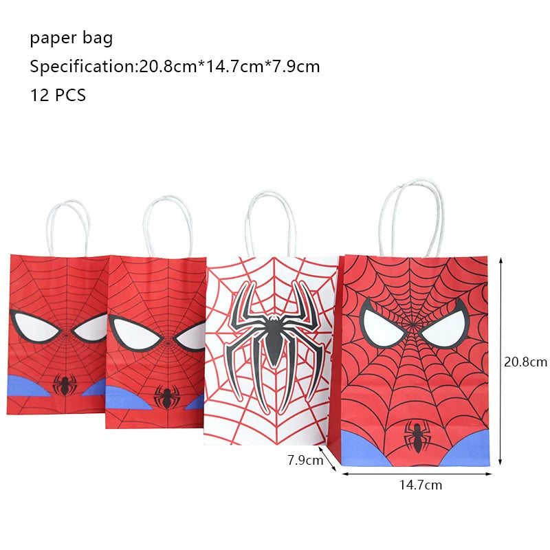 Décoration de fête d’anniversaire SpiderMan, ballons en latex et aluminium, vaisselle jetable pour enfant, fournitures d’événement, bannière en arrière-plan