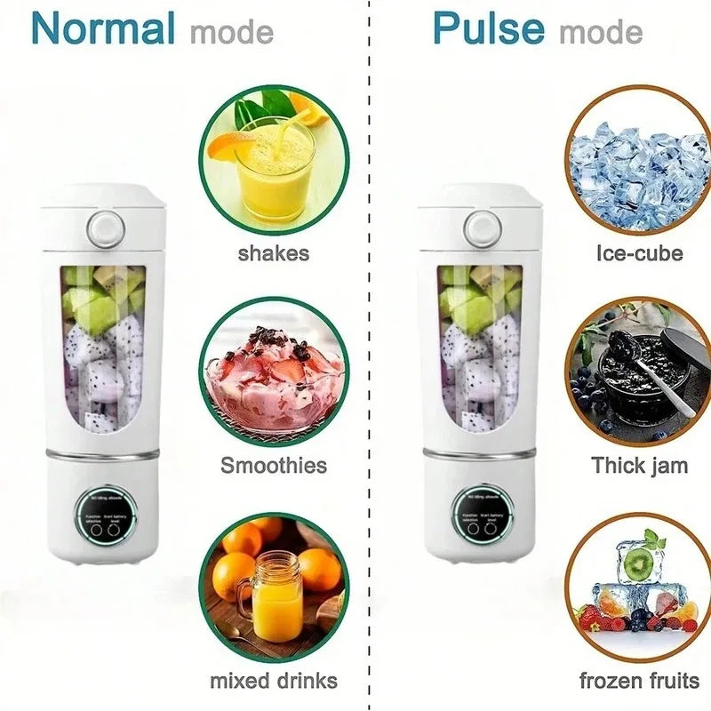 Nouveau mélangeur portable de fabricant de jus pour les milkshakes, smoothies 700ML, couleurs multiples, 12 lames, mélange rapide 2 en 1 blender, centrifugeuse à bouteille