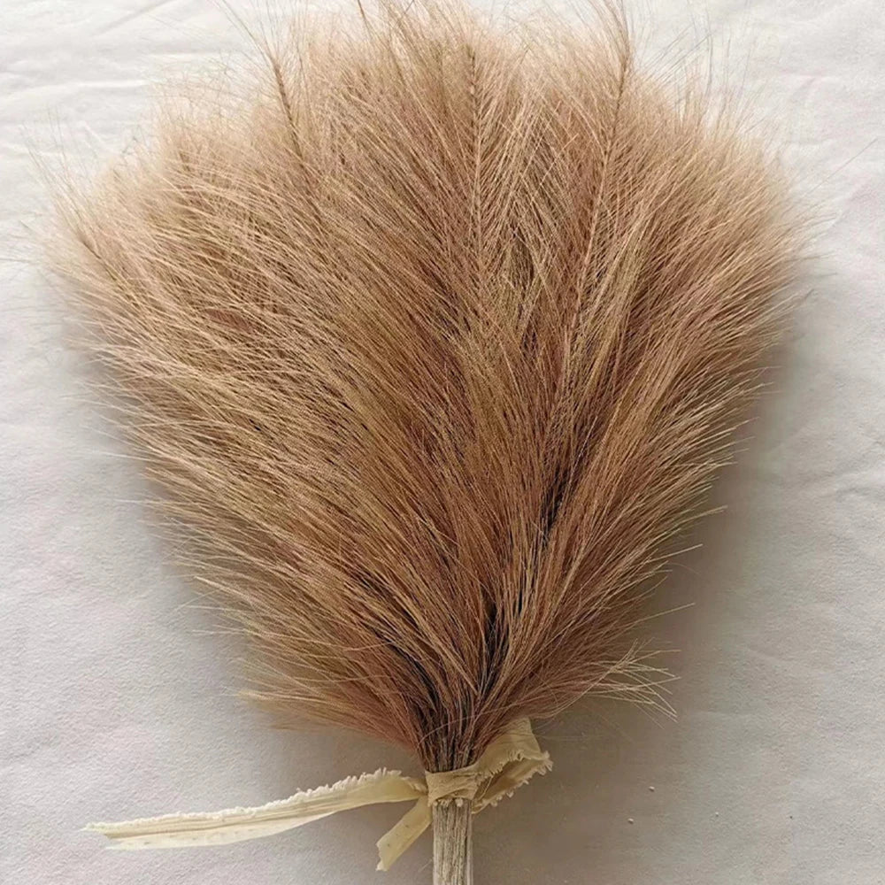 10 pièces Pampas artificiels, herbe moelleuse, roseau, fausse plante pour l’anniversaire, mariage, fête à la maison, décoration de vase, bouquets de fleurs, bricolage
