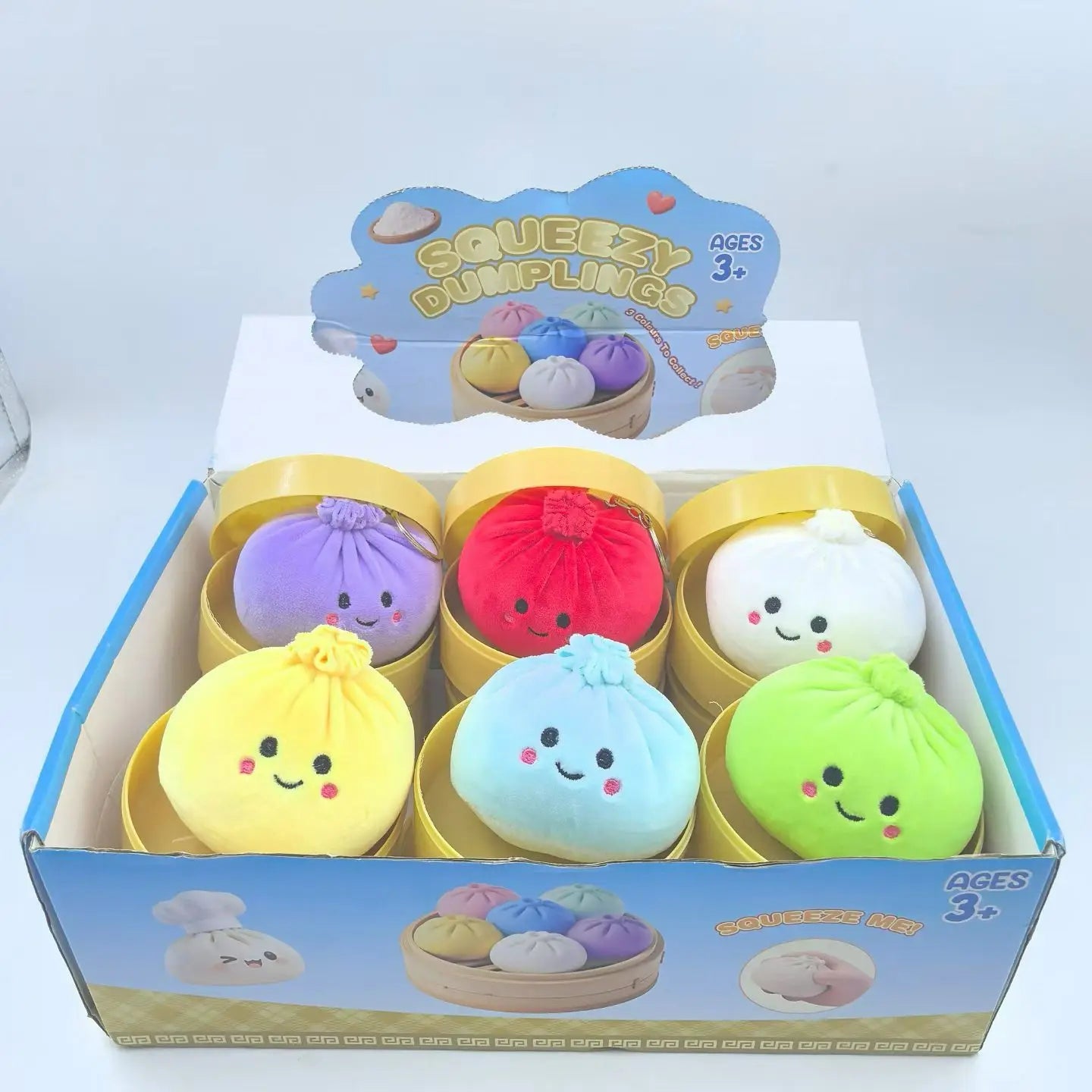 Boules de peluche en peluche, boules anti-stress, jouets sensoriels sur neige, simulation alimentaire, petits pains à la vapeur, boule de pâte pressée, cadeaux