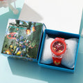 Montre de dessin animé Mickey Flash Light pour filles avec boîte, bracelet en silicone, Spiderman pour enfants, montres pour enfants, horloge pour étudiants, horloge enfant