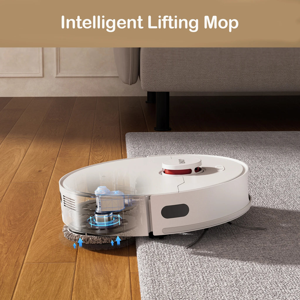 JONR Robot aspirateur P20 Pro International Edition Serpillière, aspirateur, lingettes de séchage, nettoyage automatique, collecte de poussière, évacuation des eaux