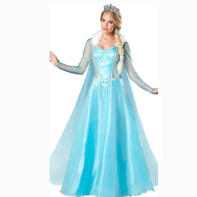 Robe de princesse Elsa Anna, cosplay, maquillage, bal, robe d’Halloween, costume de carnaval