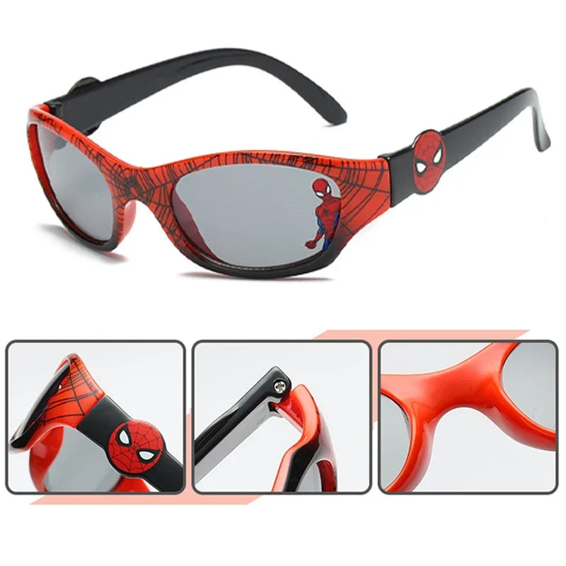 Marvel Spider-Man Enfants Lunettes de soleil Super-héros Anime Figurines Lunettes en plastique Jouets Dessin animé Mode Garçons Enfants Cadeaux d’anniversaire