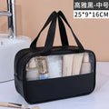 Sac cosmétique de voyage portable Sac de maquillage transparent pour femmes Sacs de bain grande capacité Étui de rangement multifonction imperméable