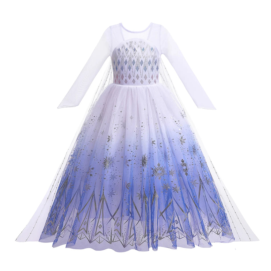 2026 Enfants Princesse Costume Filles Elsa Anna Robe Carnaval Cosplay Blanche Neige Aurora Moana Raiponce Sirène Belle Fête Tenues