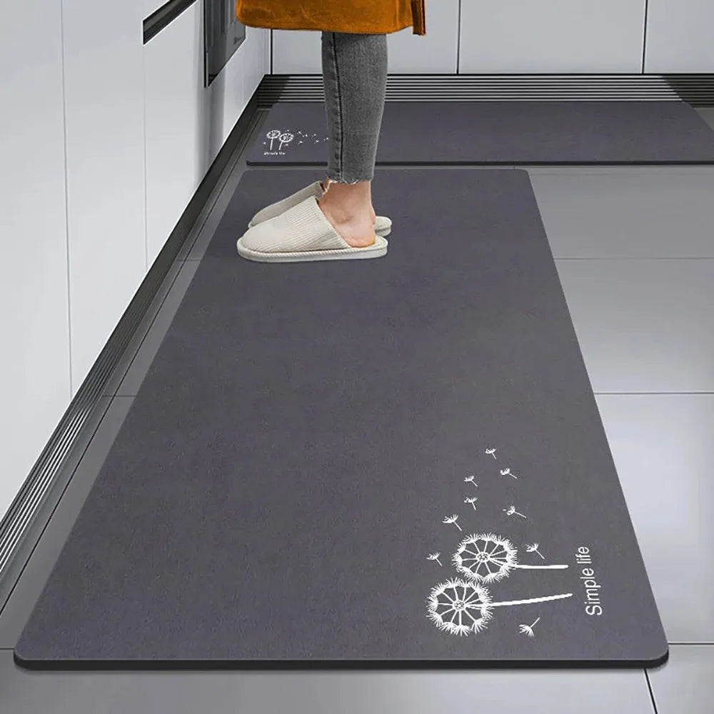 Tapis de cuisine antidérapant, longs tapis en velours de cristal pour le salon, tapis de pied absorbants, paillasson de chambre, paillasson transparent, petits tapis