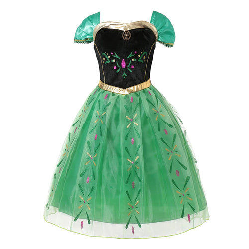 2026 Enfants Princesse Costume Filles Elsa Anna Robe Carnaval Cosplay Blanche Neige Aurora Moana Raiponce Sirène Belle Fête Tenues