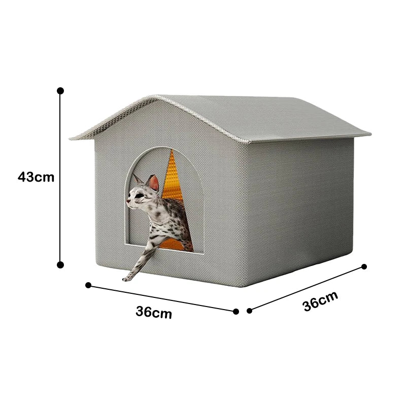 Maison extérieure imperméable pour animaux de compagnie, nid de chat épaissi, quatre saisons, maison universelle pour animaux de compagnie, pliable, lavable, pour petits animaux de compagnie