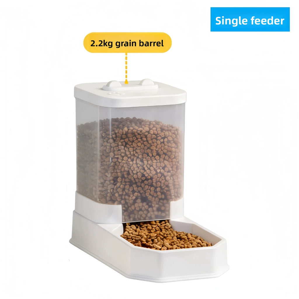 4L Set d’alimentation et d’abreuvoir automatiques pour chats de grande capacité | Distributeur de nourriture pour animaux de compagnie par gravité pour chats et chiens | Sans BPA et sans danger électrique