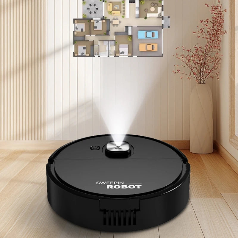 Mini aspirateur robot aspirateur 3-en-1 Balayage intelligent de la poussière de ménage par le robot balayeur pour tapis de sol à domicile