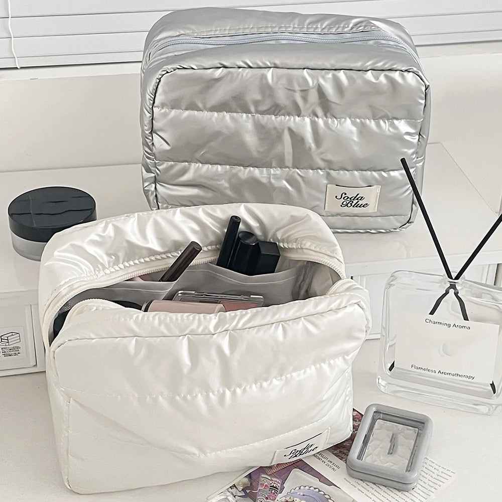 Sac grande capacité, maquillage imperméable, sac à main, voyage, femme, produits cosmétiques, articles de toilette, pochette, élégante fermeture éclair carrée pour femmes