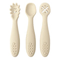 3PCS Mignon Bébé Apprentissage Cuillères Ustensiles Ensemble Nouveau-né Alimentation Cuillère Ensemble Tout-petit Cuillère Sevrage Couverts Enfants Tablewar