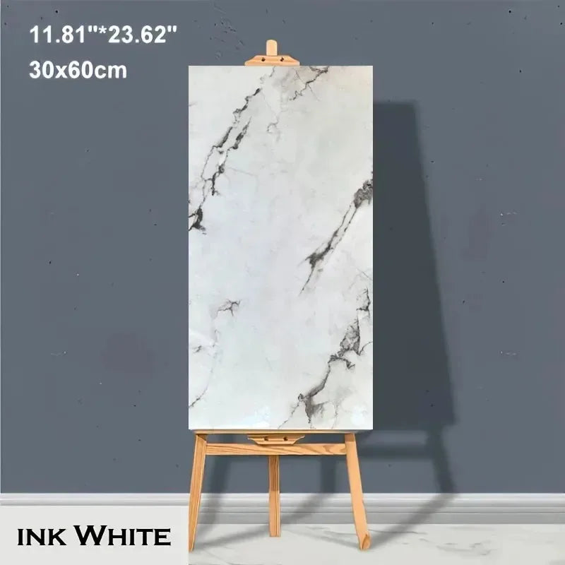 Auto adhésif marbre 10-20Pcs 30cmx60cm Autocollant adhésif en marbre, carreaux, autocollant imperméable, autocollant de sol, carrelage PVC, cuisine, salle de bain, autocollant mural, décoration intérieure