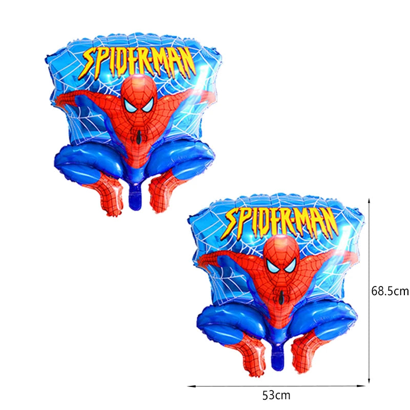 Décoration de fête d’anniversaire SpiderMan, ballons en latex et aluminium, vaisselle jetable pour enfant, fournitures d’événement, bannière en arrière-plan