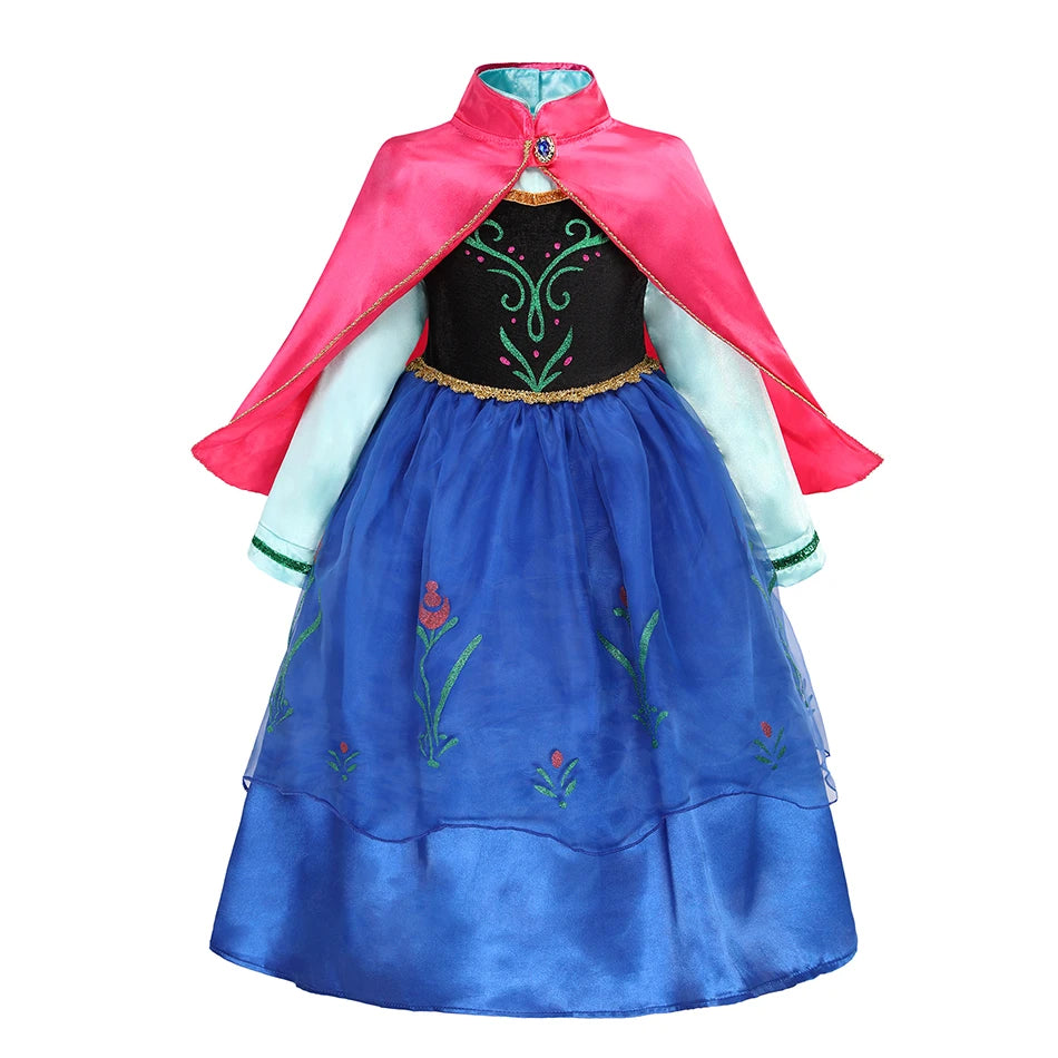 2026 Enfants Princesse Costume Filles Elsa Anna Robe Carnaval Cosplay Blanche Neige Aurora Moana Raiponce Sirène Belle Fête Tenues