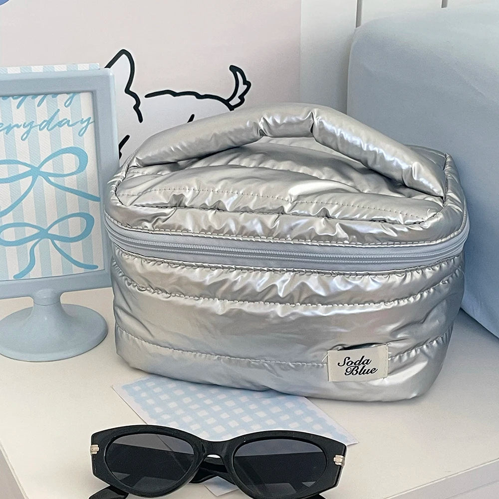 Sac grande capacité, maquillage imperméable, sac à main, voyage, femme, produits cosmétiques, articles de toilette, pochette, élégante fermeture éclair carrée pour femmes