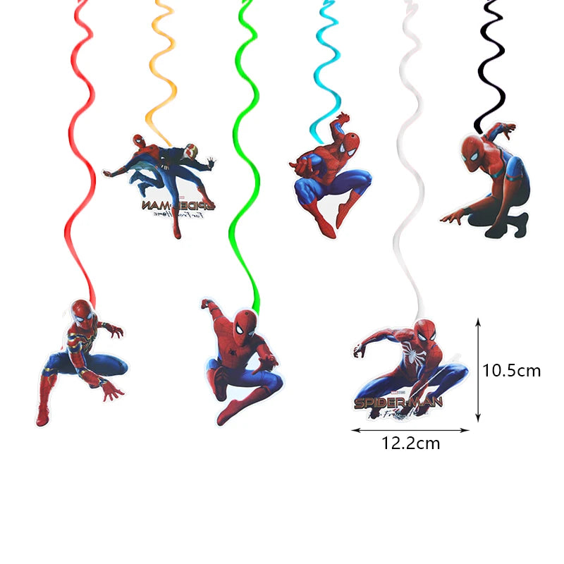 Décoration de fête d’anniversaire SpiderMan, ballons en latex et aluminium, vaisselle jetable pour enfant, fournitures d’événement, bannière en arrière-plan
