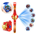 Projection de mode Spider-Man Montres pour enfants pour garçons Captain America Iron Man Montre pour enfants Horloge numérique Jouets d’étudiants Cadeaux