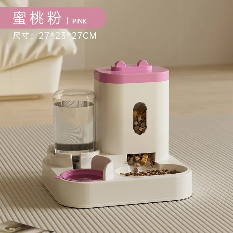 Distributeur automatique de nourriture pour chien, chat, bol avec fontaine d’eau, grande capacité, distributeur de nourriture pour animaux de compagnie, récipient pour chiots, accessoires pour animaux de compagnie