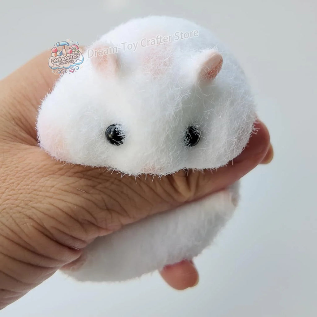 Jouet Squeeze Hamster en peluche mignon et pelucheux fait main, table squishy, anti-stress, fidget, soulagement du stress, décompression