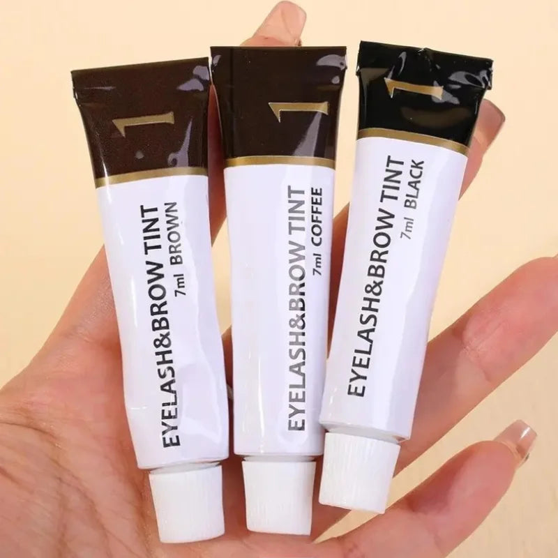 2 en 1 kit de teinture des cils et des sourcils, outil de maquillage de beauté professionnel pour la coloration des sourcils et des cils, adapté au quotidien