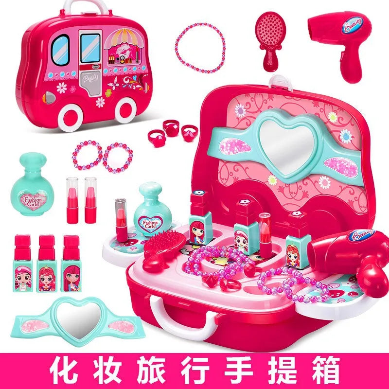 Simulation de maquillage Disney Frozen Accessoires Jouets Authentiques autorisés Elsa Princesse Valise Enfants Jouer Maison Fille