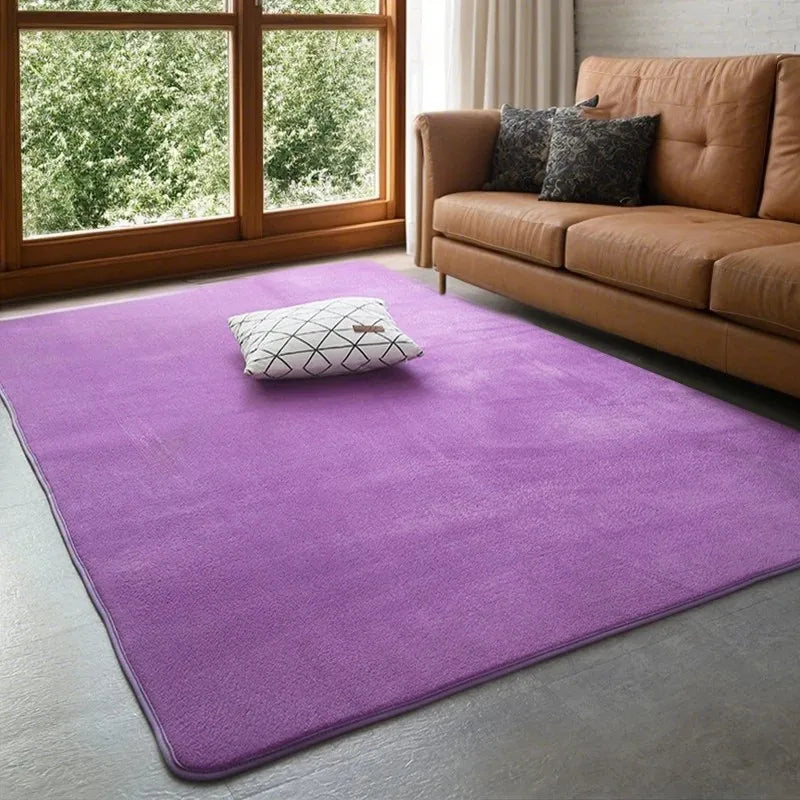 VIKAMA Tapis de velours corail moderne, doux et antidérapant Salon, chambre à coucher, grand espace, jeux pour enfants, tapis de sol pour la décoration intérieure