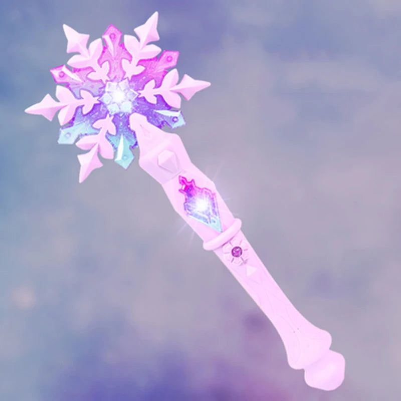 Ventes en hot Anime Frozen Princess Elsa Musique Magie Flocon de neige Baguette Bague Couronne Coffret Maquillage Jouets L’anniversaire de la fille Cadeaux de Noël