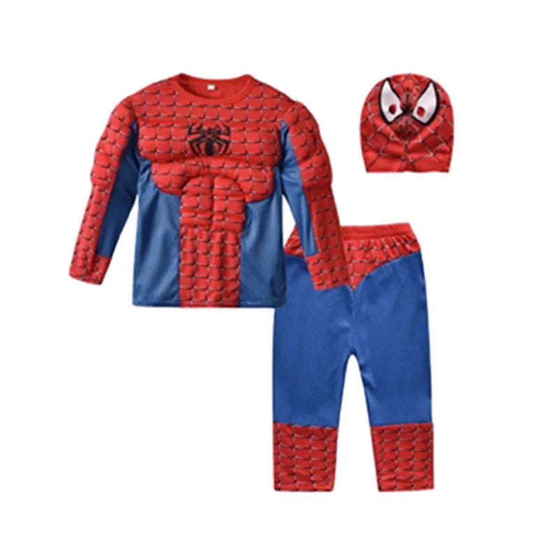 Super-héros des Avengers Hulk Captain America Cosplay Costume Garçons Filles Spiderman Costume musculaire Halloween Carnaval Vêtements de fête