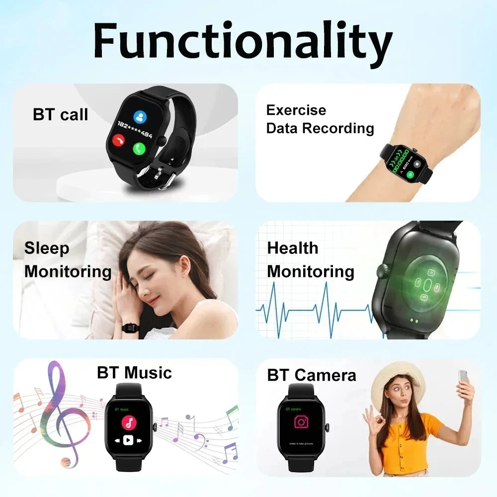 2026 Nouvelle montre intelligente  2,01 pouces HD, écran tactile complet, montre de sport, électronique, Bluetooth Talk, smartwatch