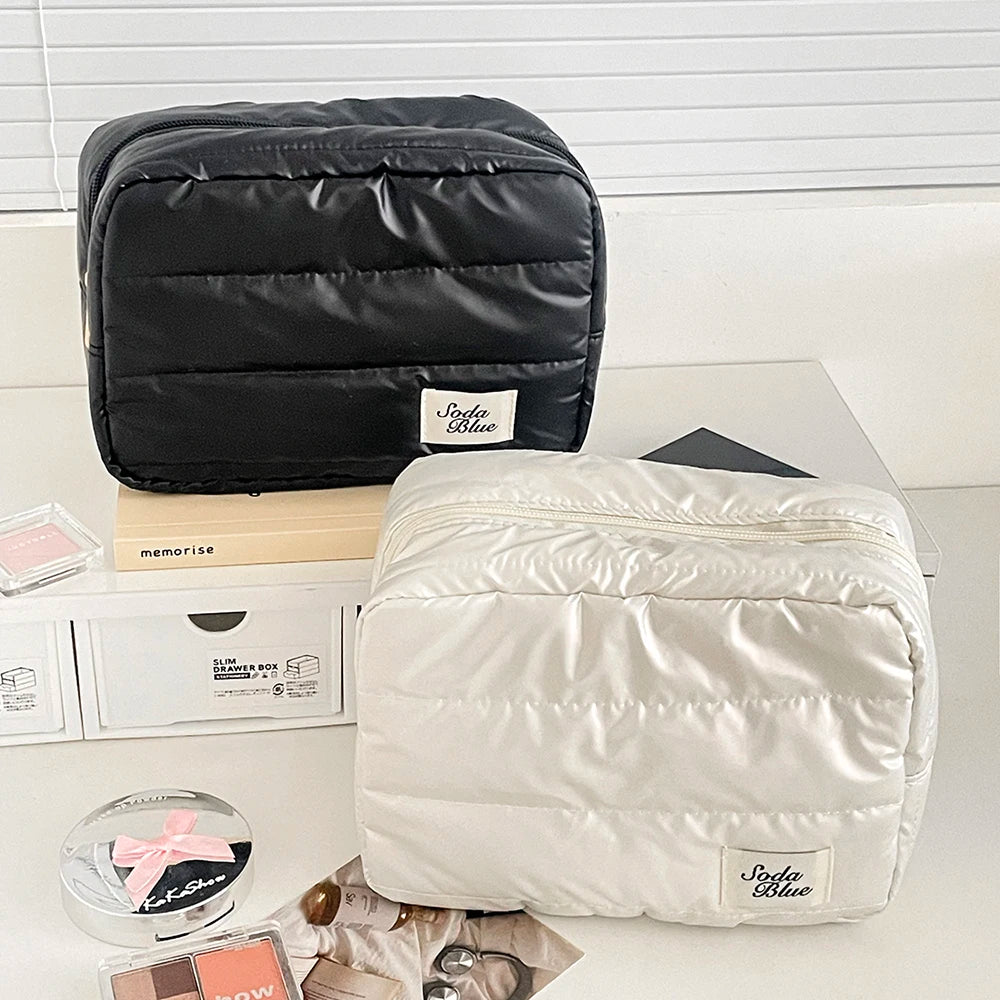 Sac grande capacité, maquillage imperméable, sac à main, voyage, femme, produits cosmétiques, articles de toilette, pochette, élégante fermeture éclair carrée pour femmes