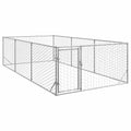 Chenil extérieur pour chien avec porte, 2 X 4 X 1 M, acier galvanisé, niche extérieure pour chien avec porte, acier galvanisé, grand chenil 2X4X1M