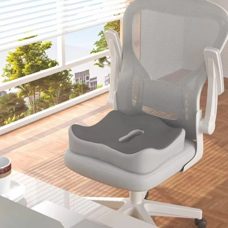 Coussin d’assise en mousse à mémoire de forme, coccyx, sciatique lombaire, soulagement de la douleur, confort, chaise de bureau, siège d’auto, coussin anti-dérapant, orthopédique, membrane