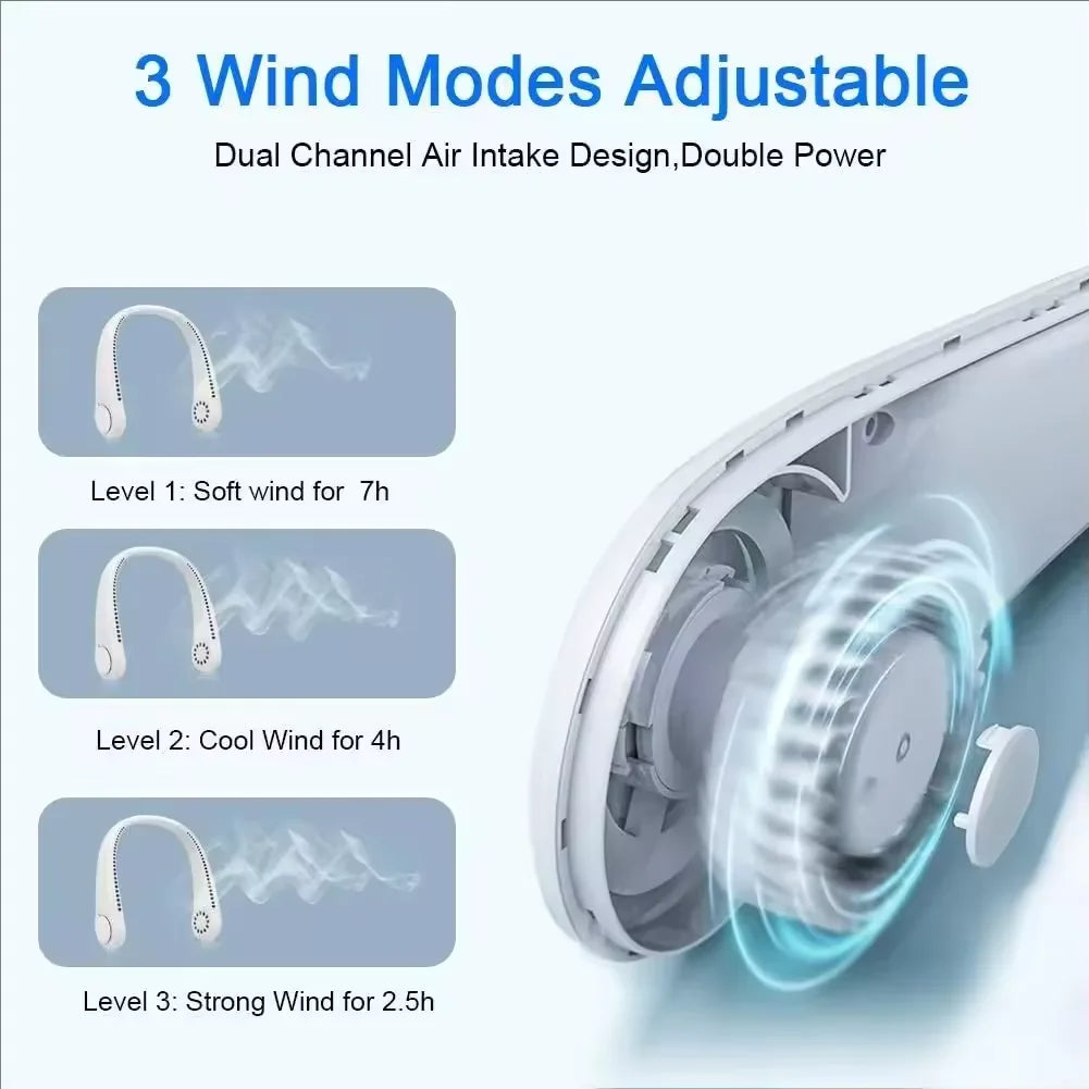 Ventilateur de cou - Douce brise fraiche Destockage