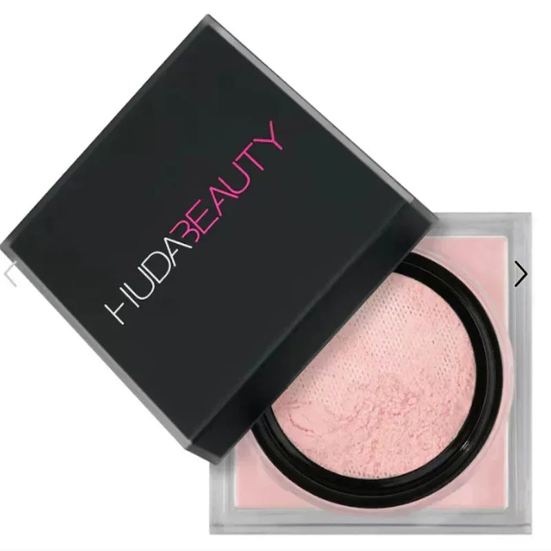 Huda Beauty, poudre délicate à prendre en charge, longue tenue, sans perte de maquillage, contrôle de l’huile, blocage de l’humidité, création d’un maquillage à base zéro pore