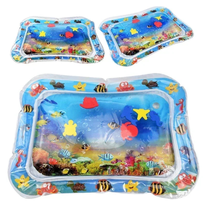 Tapis de jeu gonflable pour bébé en PVC, coussin gonflable, temps passé sur le ventre, matelas d’eau pour tout-petits, éducation précoce, développement d’activité, jouets