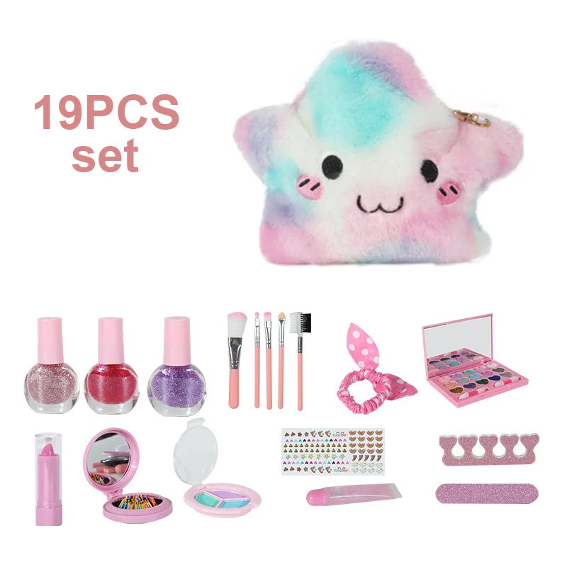 Coffret de maquillage pour enfants lavable et sécurisé pour la mode, cosmétiques pour enfants, coffret de maquillage pour princesse, jouets de jeu pour fille, jouets pour bébé