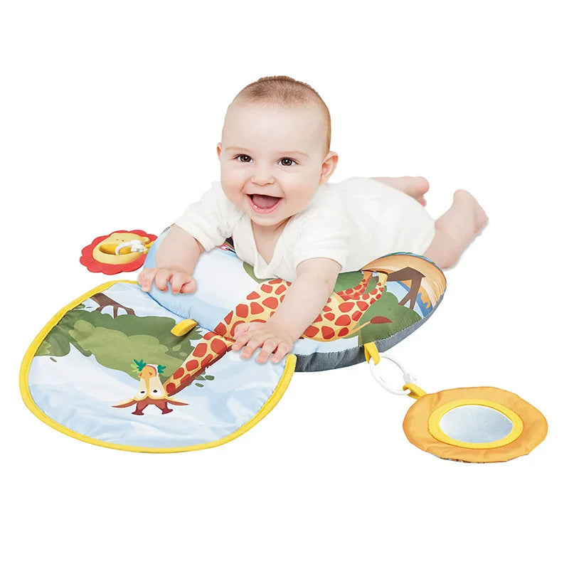 Oreiller pour bébé, coussin d’entraînement pour le ventre, coussin de couchage noir et blanc à contraste élevé, jouet sensoriel double face pour nouveau-né, coussin d’entraînement tête haute