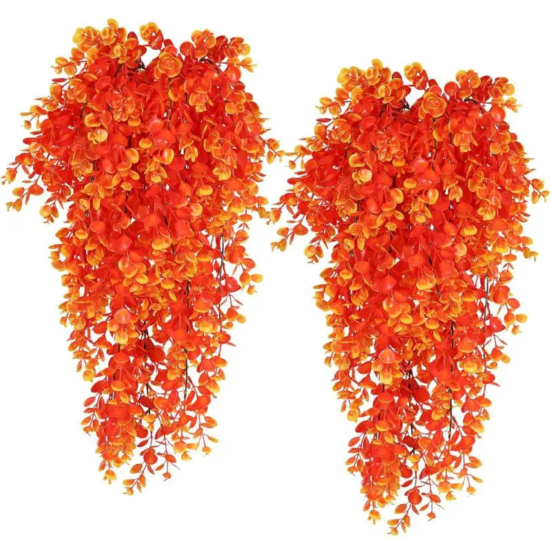Plantes artificielles suspendues, faux feuillage d’eucalyptus, feuilles de vigne, plantes en plastique extérieures résistantes aux UV pour la décoration de mariage à la maison