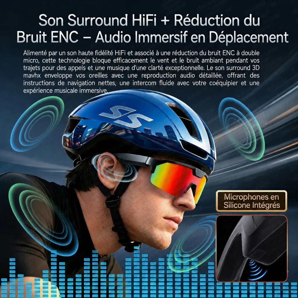Lunettes 800W Caméra HD Anti-shake Vélo Prise de vue Artifact Lunettes coupe-vent