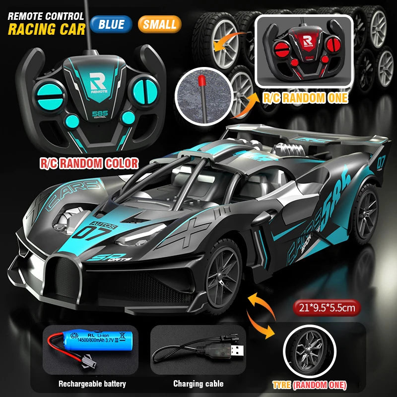 Voiture RC 4Ch à grande vitesse, télécommande, drift, voiture de course, voiture électrique, voiture de sport, véhicule jouet, modèle, jouets pour garçons, enfants, cadeau d’anniversaire