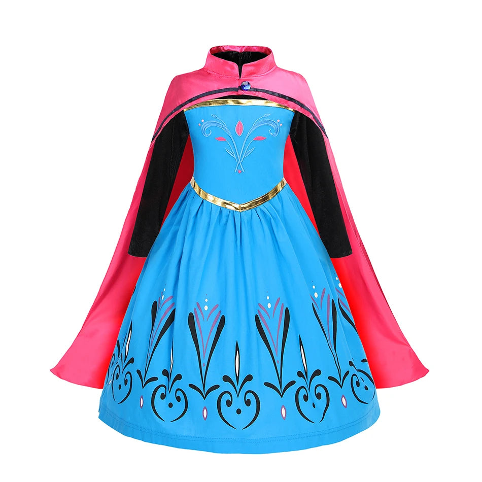 2026 Enfants Princesse Costume Filles Elsa Anna Robe Carnaval Cosplay Blanche Neige Aurora Moana Raiponce Sirène Belle Fête Tenues