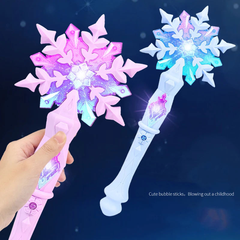 Ventes en hot Anime Frozen Princess Elsa Musique Magie Flocon de neige Baguette Bague Couronne Coffret Maquillage Jouets L’anniversaire de la fille Cadeaux de Noël